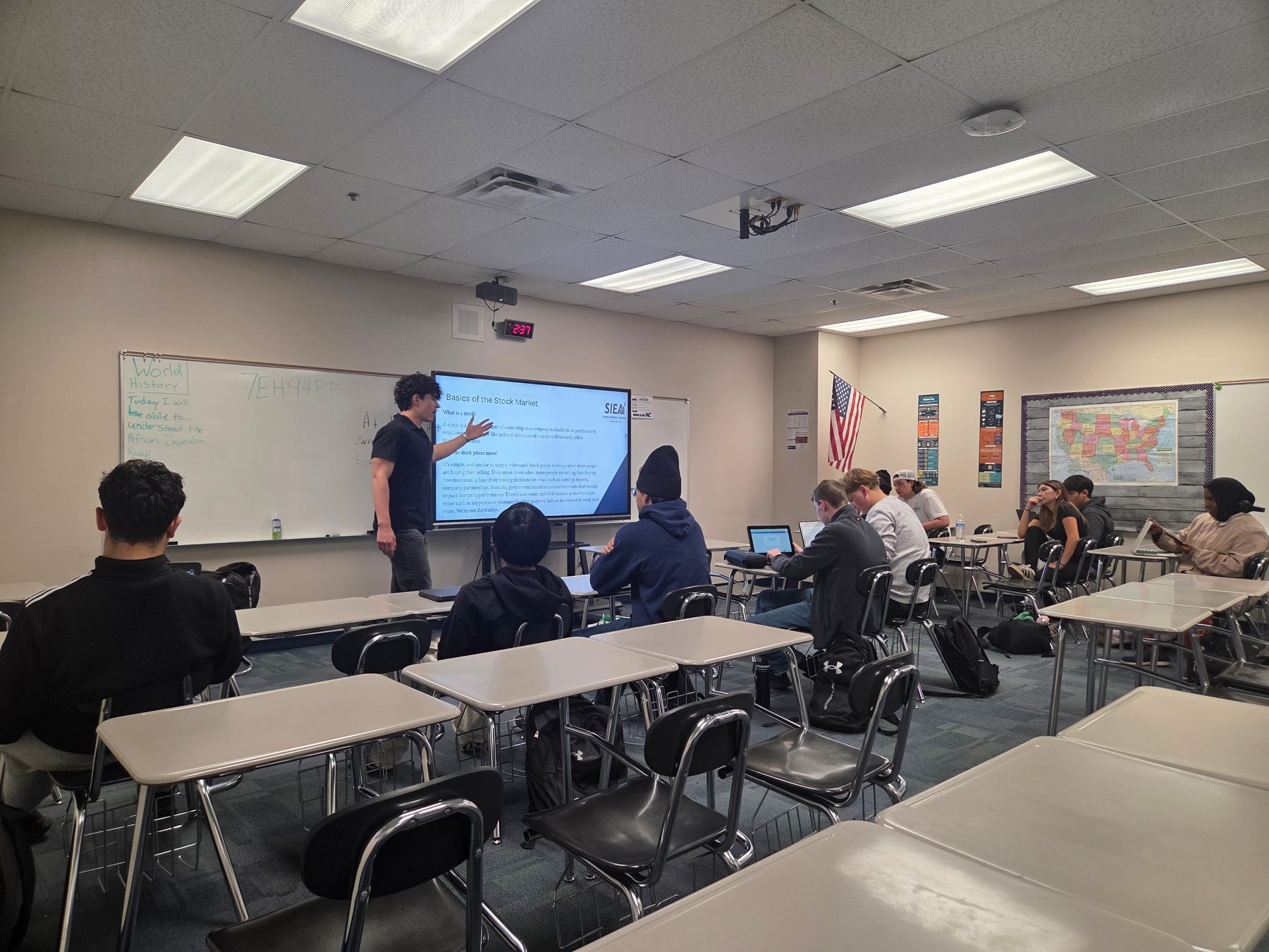 ASIC members in a meeting at Willow Canyon High School